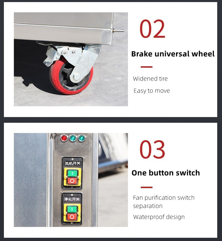 4 Wheels Smokeless Barbecue Trolley with Video Technical Support and Trade Assurance