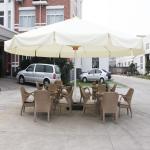 4m 5m Double Top Patio Umbrella Large Garden Parasol With Base
