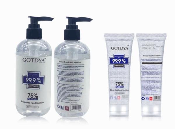 75% Alcohol Instant Hand Sanitizer Gel 99.9% Sterilizing Rate Hand Gel Non