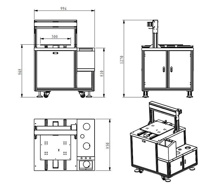 700x700x100 Resin Applicator Machine for Uniform Coating After-sales Service Provided