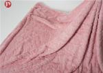 Pink stone embossed Plush fluffy faux Fur sherpa fleece non-shedding Blanket For