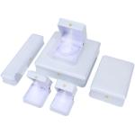 Custom Logo Luxury Jewelry Packing Box Newest Rectangle White Piano Paint LED
