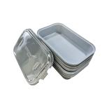 Aluminum Foil Airline Food Packing Container With Foil Lids Environmentally