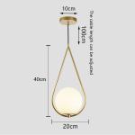 Modern Pendant light Simple Acrylic Ball Bedside Hanging light Round Ball Global