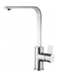 China Chrome Single Lever Kitchen Mixer Tap 310mm Height Single Hole Faucet on sale