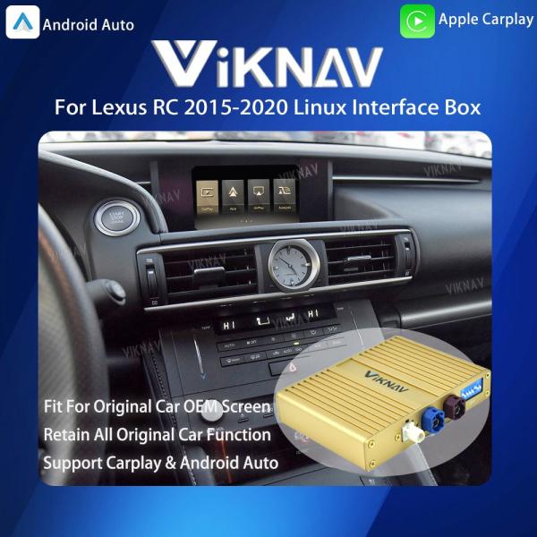 Viknav Linux System For Lexus RC 2015-2020 Wireless Apple CarPlay Android Auto