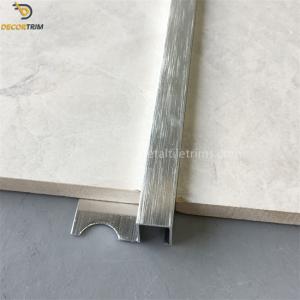 Wholesale Bright Silver Metal Square Edge Tile Edging Trim 10mm X 12mm from china suppliers