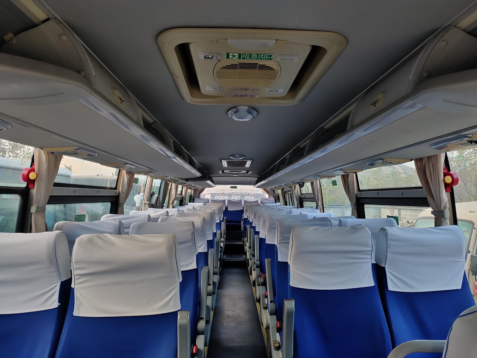 LCK6100 44seater Used Coach Zhongtong Bus Yuchai Engine Two Doors Left Hand Drive