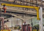 180 Degree Swing Jib Crane With Electric Hoist Wall Mounted 1 Ton For Dock