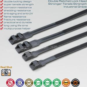 Wholesale Cable Ties Double-locking Cable Tie 9x350mm Black Cable Zip Tie Strap with Double Lock 110LBS, Ø20-93mm from china suppliers