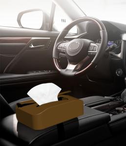 Wholesale 16x11x8cm SEDEX Car Tissue Box Holder PU Leather Materials from china suppliers