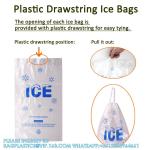 5 Lb. Plastic Drawstring Ice Bags 9 X 17 Inch Heavy-Duty Plastic Ice Bags With