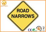 Customized Traffic Warning Signs , Yellow Reflective Pedestrian Warning Sign