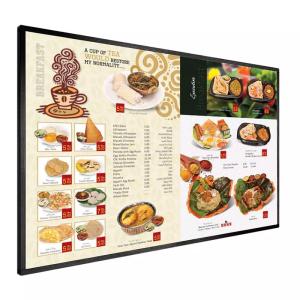 Wholesale 43 Inch Wall Mounted Digital Signage Menu Board LCD Display Advertising Screen from china suppliers
