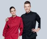 Long Sleeve Western Style Hotel Chef Uniform White Colour With Hand Roll Cuffs