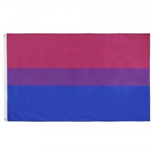 China Anti Fading 100D Polyester Rainbow Flag 90x150cm For Mardi Gras on sale