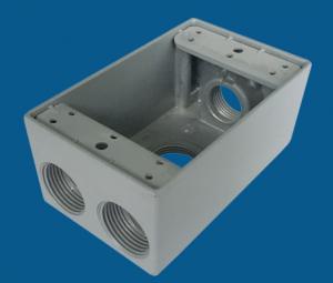 Wholesale Aluminum Waterproof Electrical Box Weatherproof Receptacle Box Grey Color from china suppliers
