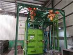 CE Hanging Chain Conveyor Shot Blasting Machine For Cleaning Alloy Wheels
