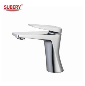 Wholesale Casting Deck Mounted Bathroom Basin Faucet Single Handle Mixer Hot and Cold Water Taps from china suppliers