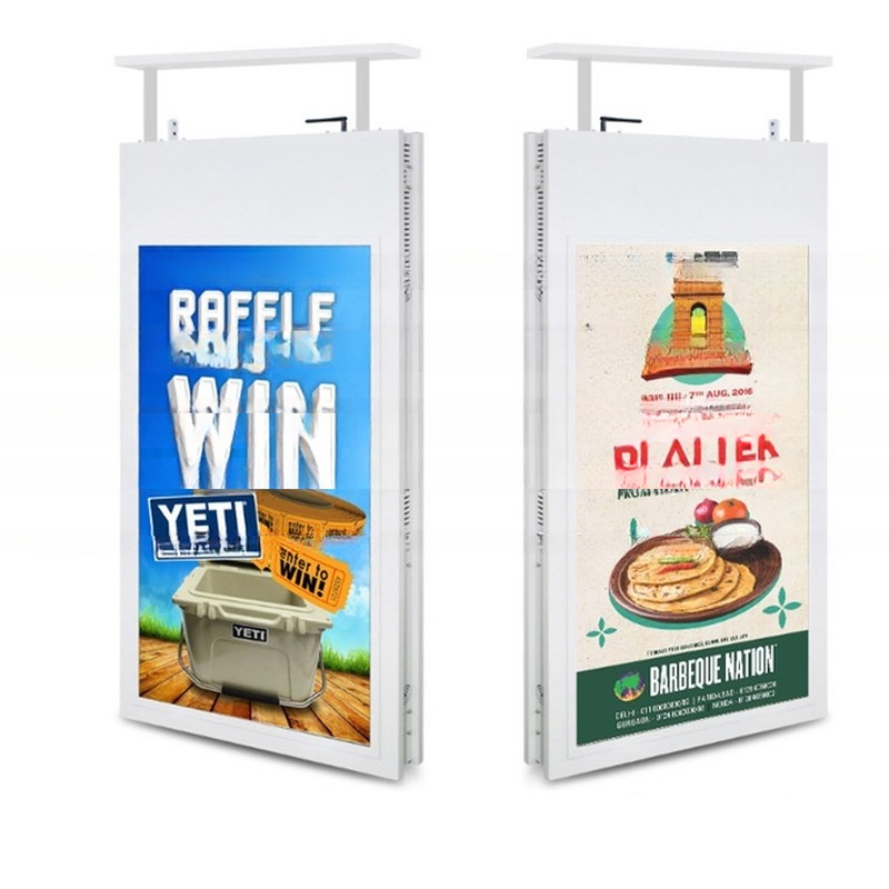ceiling mount roof high brightness dual-sided LCD 42" 43" inch TFT LED monitor support HDM1 VGA DP input for commercial signage