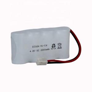 Wholesale 500 Cycle Life NiCd 4.8V SC 2200mAh Rechargeable Battery Pack For Emergency Lighting from china suppliers