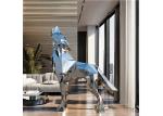 Modern Garden Decoration Large Stainless Steel Wolf Sculpture