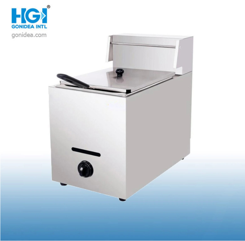 Countertop Stainless Steel Gas Deep Fryer 6L With Fryer Basket