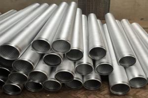 Wholesale V Shaped 219mm Wedge Wire Screen Pipe All Welded 304 Stainless Steel Round Tubing from china suppliers