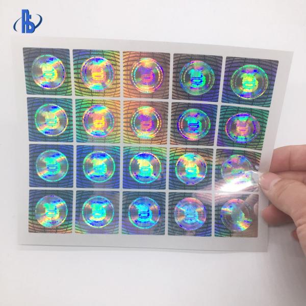 Anti Fake Holographic Security Labels , Custom Printed Hologram Stickers