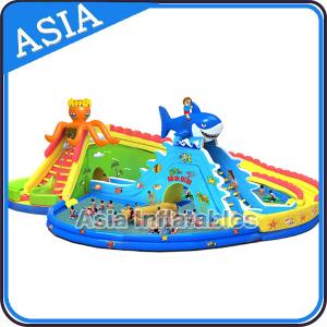 Wholesale Outdoor Inflate Amusement Water Park , Inflatable Water Park , Inflatable Ground Water Park from china suppliers