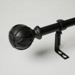 2m Black Nickel Adjustable Bay Window Curtain Rods