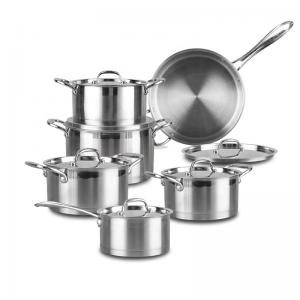 Wholesale High Quality 304 Stainless Steel Ware 12pcs Cookware Set Cooking Food Pot from china suppliers