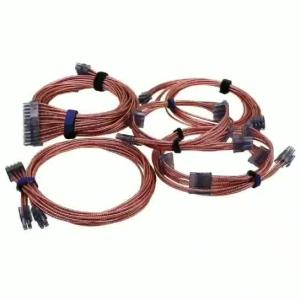 Wholesale PSU Cable Bright Braided Power Supply Modular Cable Kit 24 Pin 8pin 6pin Length 630mm Gold Pink Blue Sliver Purple Green PVC from china suppliers
