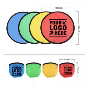 Wholesale Foldable Flying Disc Fan  Nylon Folding Flyer With Pouch from china suppliers