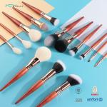 29pcs Luxury Makeup Brushes Set With Spiral Coil Rose Gold Brass Ferrule