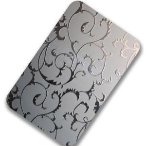 Wholesale 3d Etched Finish Stainless Steel Decorative Sheet 8K Mirror Golden For Wall Cladding from china suppliers