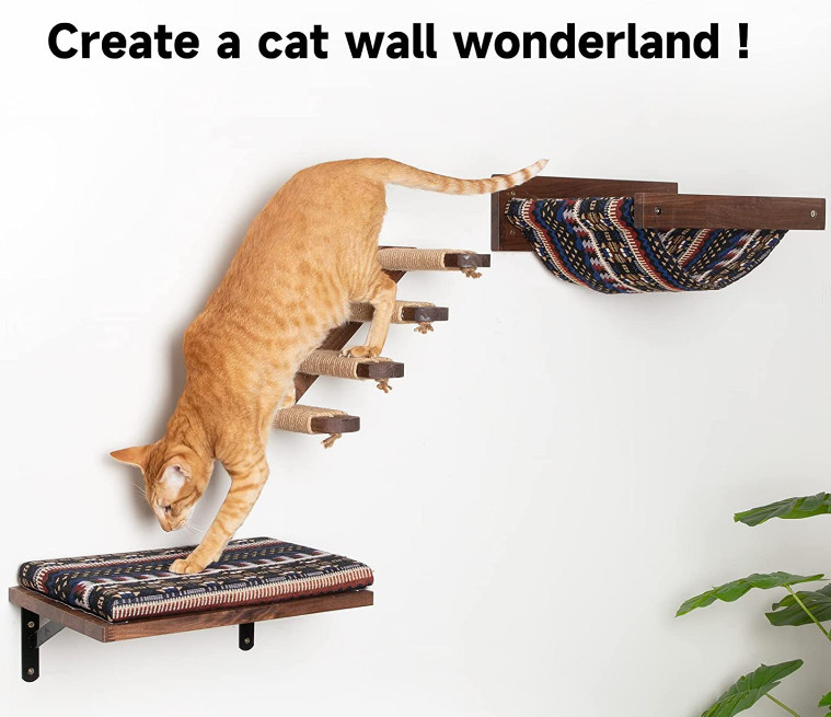 wooden cat hammock