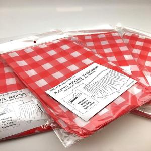 Wholesale Classic Checked Plastic Ruffled Table Skirt from china suppliers