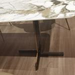 White 180x90x75cm Luxury Marble Dining Table Golden Stainless Steel Base