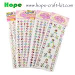 3D Acrylic Self Adhesive Diamond gem drill stickers Rhinestone Sheet for kids