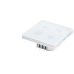 Glomarket Wifi 4 Gang Eu Standard Smart Switch Touch Glass Panel Voice Remote