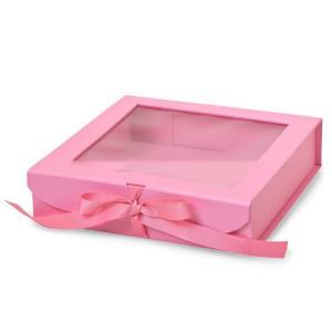 Wholesale Chocolate Truffle Kraft Gift Box With Window Magnetic with Silk Ribbon from china suppliers