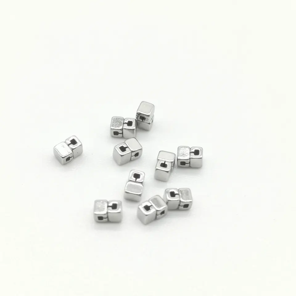 Dental Orthodontic Crimpable Hook Cross Tube/Double Tube Split Sliding Hooks for Arch Wires Shelf Life 2 Years A Grade