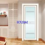 Damp Proof Aluminum Interior Doors With Double Tempered Clear / Frosted Glass