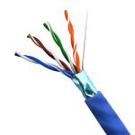Wholesale 0.47mm FTP CAT5E Cable Blue PVC Jacket Pure Copper High Speed Network