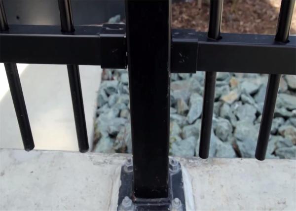 Black Powder CoatedTubular Garrison Fencing panels 2 Rails 40mm wall thic 1.5mm