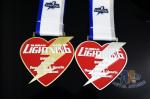 Heart Shape Die Casting Metal Award Custom Logo Medals Sublimated / Heat Tranfer