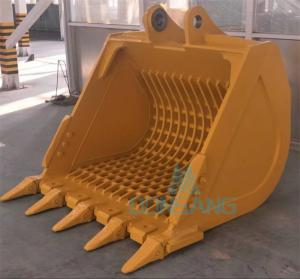 Wholesale Yellow 0.74m3 Excavator Crusher Bucket 18-25 Ton Rock Crusher Bucket from china suppliers