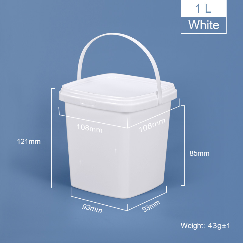 280ml 500ml 1L 2L Square Custom Printed Party Candy Popcorn Cookie Milk Honey Plastic Ice Bucket with Lid
