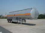 46000L Aluminum Alloy 3 Axles Diesel Oil Tank Trailer , Light Gasoline Trailer